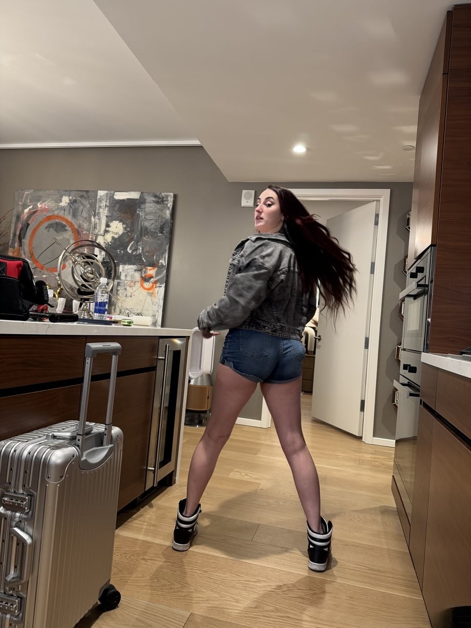 Doxy's kitchen solo as she exposes her perfect perky tits for viewers - 15