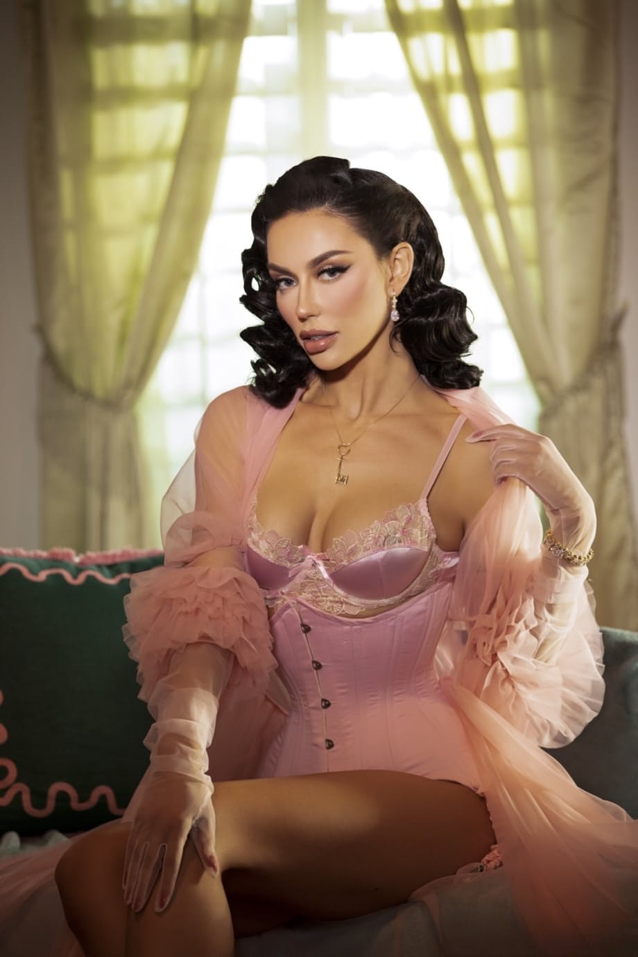 Bryona Ashly strips sensual lingerie to expose her phat bubble butt - 2