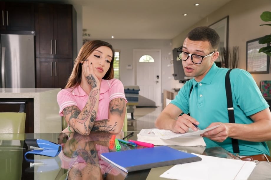 Anna Chambers busted stroking her inked pussy by her horny stepdad - 18