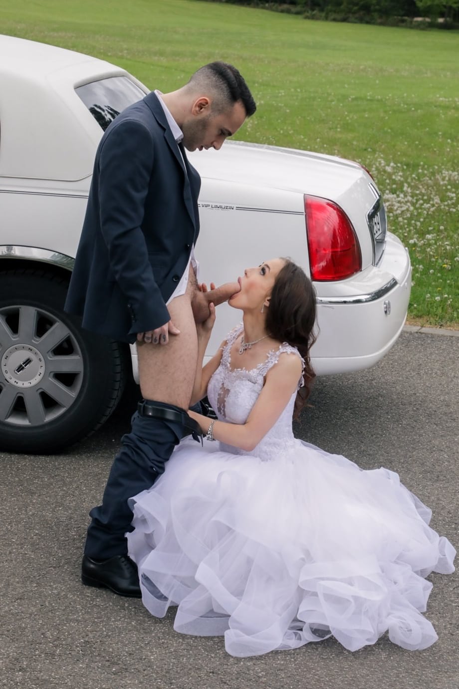Nicole Love gets pounded raw in a backseat car wedding romp - 4