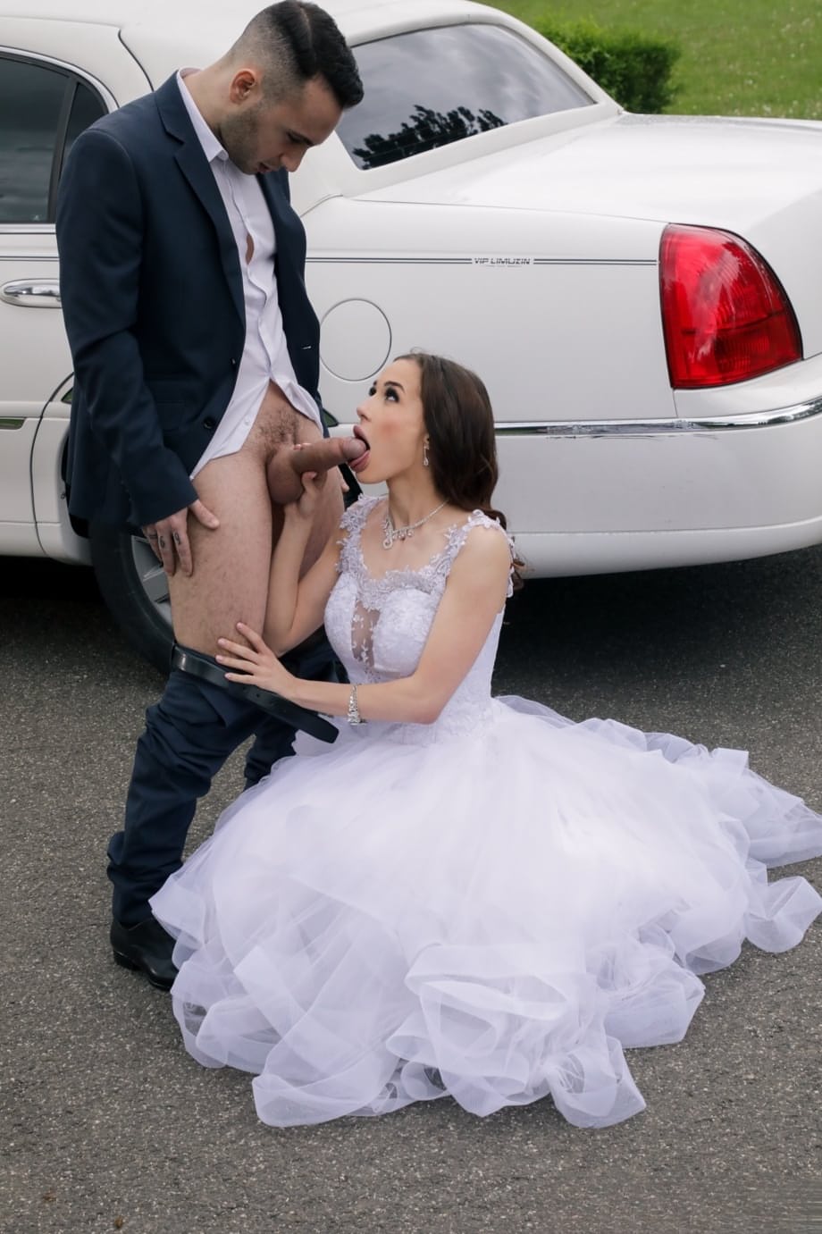 Nicole Love gets pounded raw in a backseat car wedding romp - 5