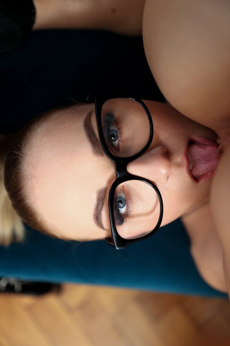 Sybil and wild secretary Jenny in nasty oral shaving session - 14