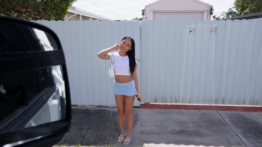 vivienne vo monta una polla gorda en una minivan por dinero - 15