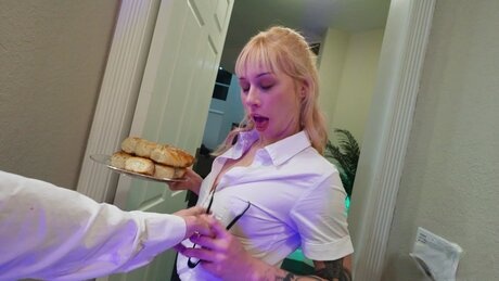 Hannah Quinn se corrió a chorros mientras cinco invitados le follaban sin piedad sus estrechos agujeros - 7