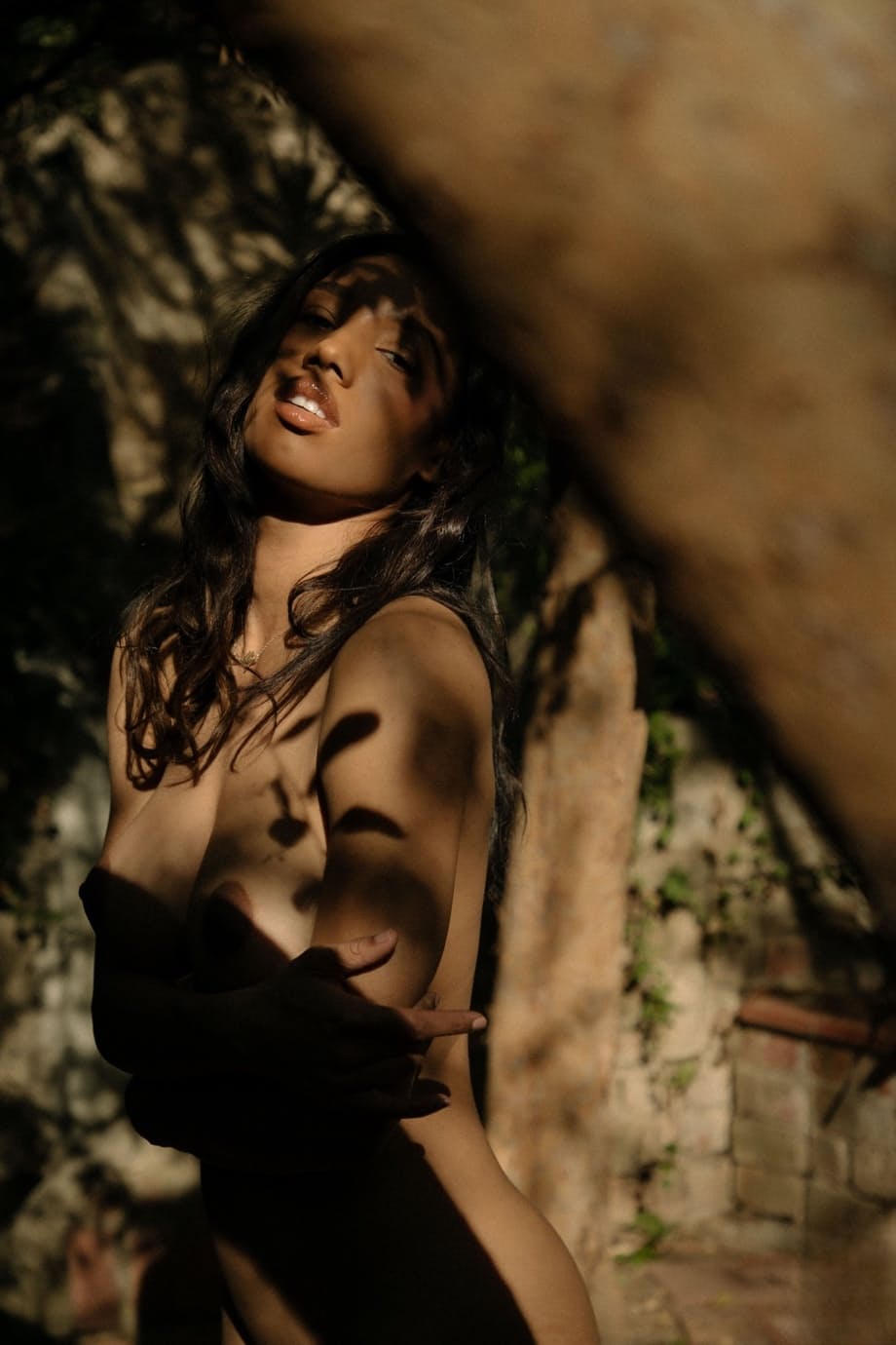 Steph's explicit nude poses unfold as captivating garden centerfold models - 15