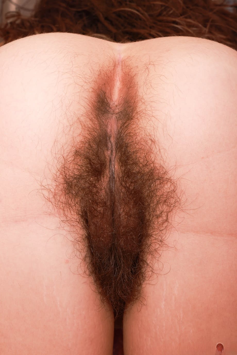 Chloe Kreams strips bare exposing her ultra hairy dripping pussy up close - 18