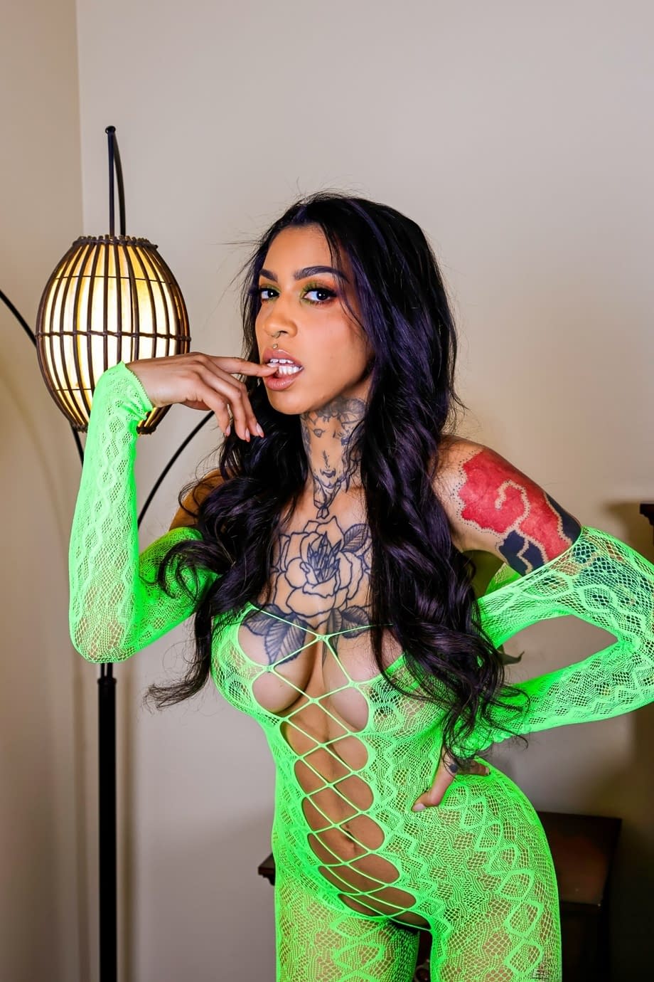 Ravyn Alexa seduces her black stud with wet passionate sex on silk sheets - 1