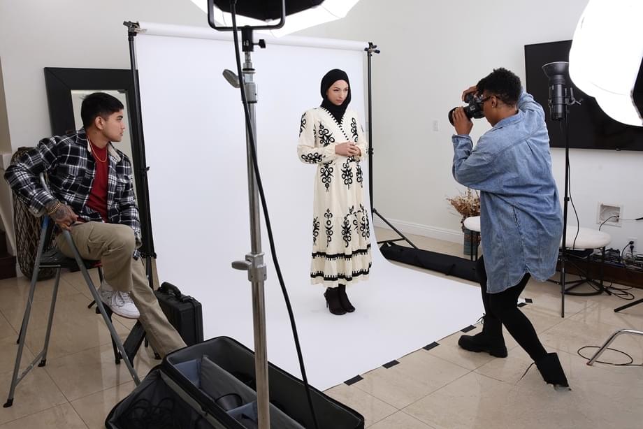 Stunning Aaron Jones undresses in sheer hijab to seduce her naughty photographer mid-shoot - 2