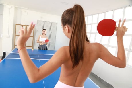 Talia Mint and her stunning ping-pong partner fucking hard after the game - 13